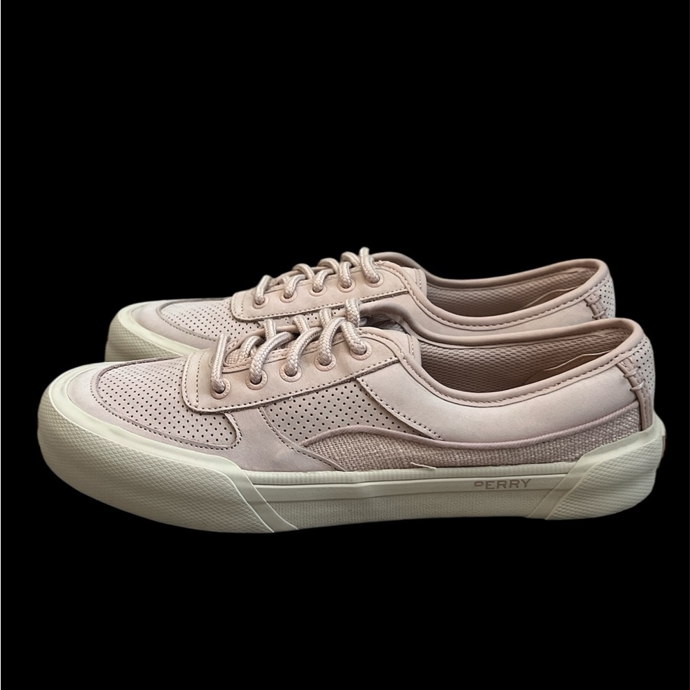 Size 8 - Sperry Soletide Premium Montana Ivory lace‎ up Boat Leather Sneakers